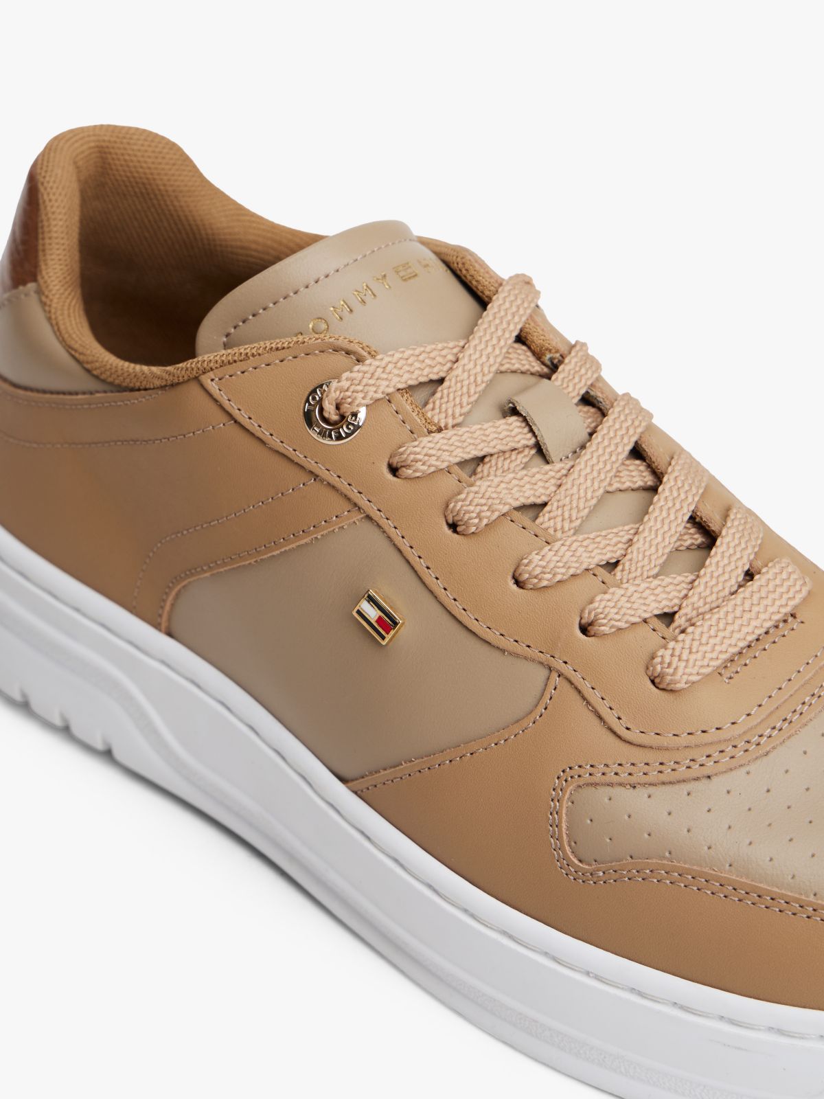 Smooth Leather Cupsole Sneaker — Coastal Taupe