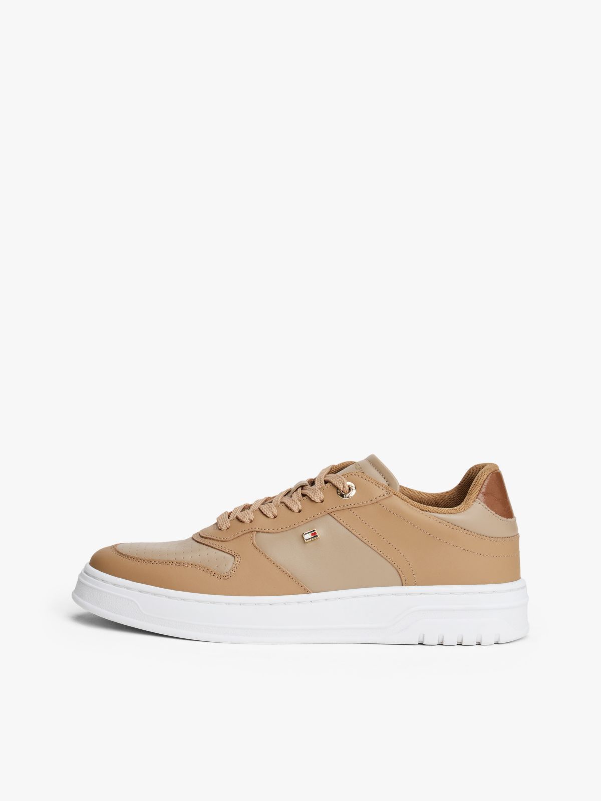 Smooth Leather Cupsole Sneaker — Coastal Taupe