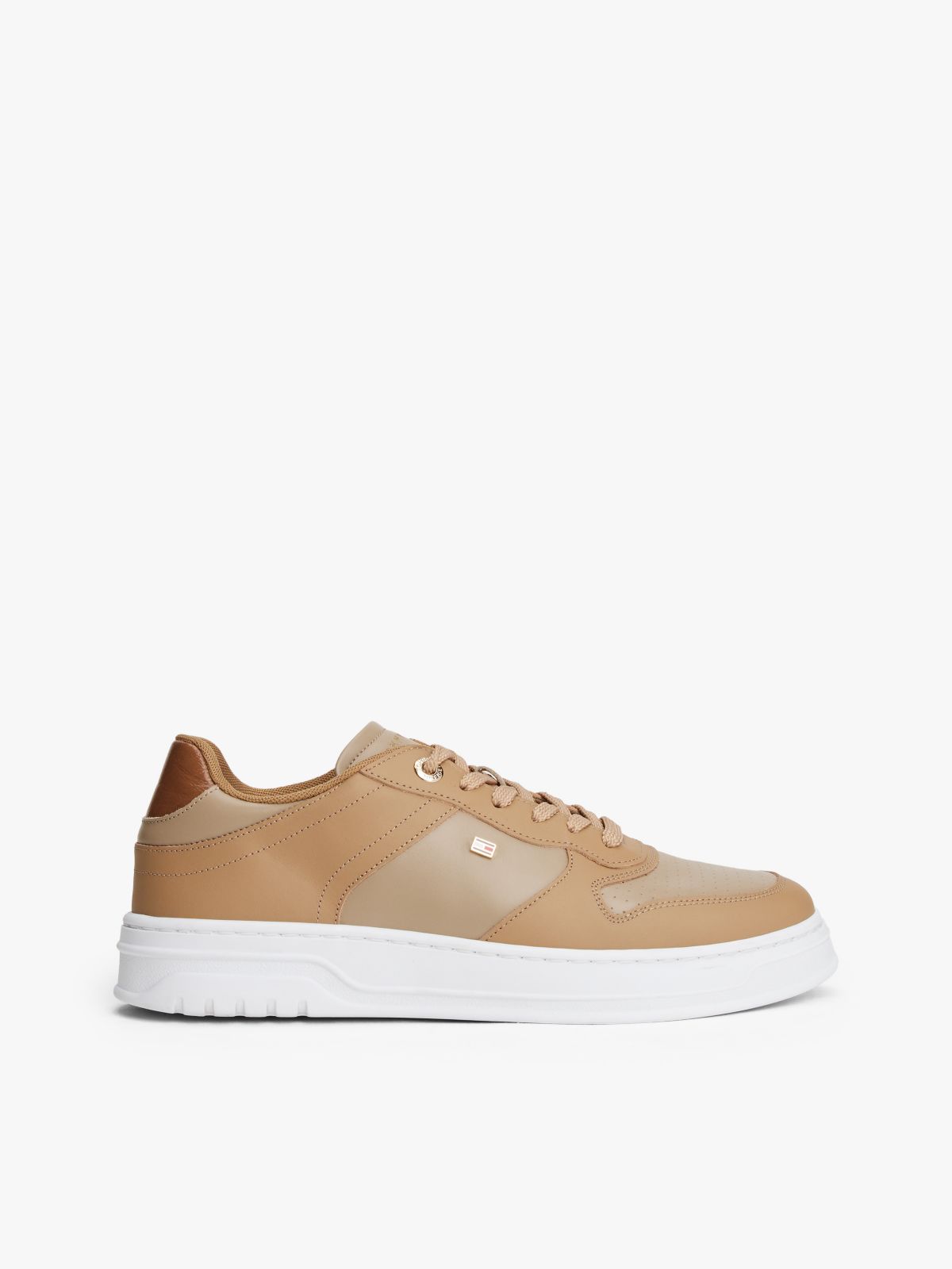 Smooth Leather Cupsole Sneaker — Coastal Taupe
