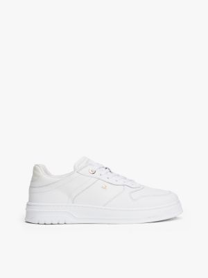 Smooth Leather Cupsole Sneaker, White