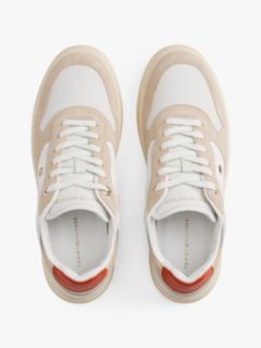 Mixed Texture Suede Cupsole Sneaker — Classic Beige 3