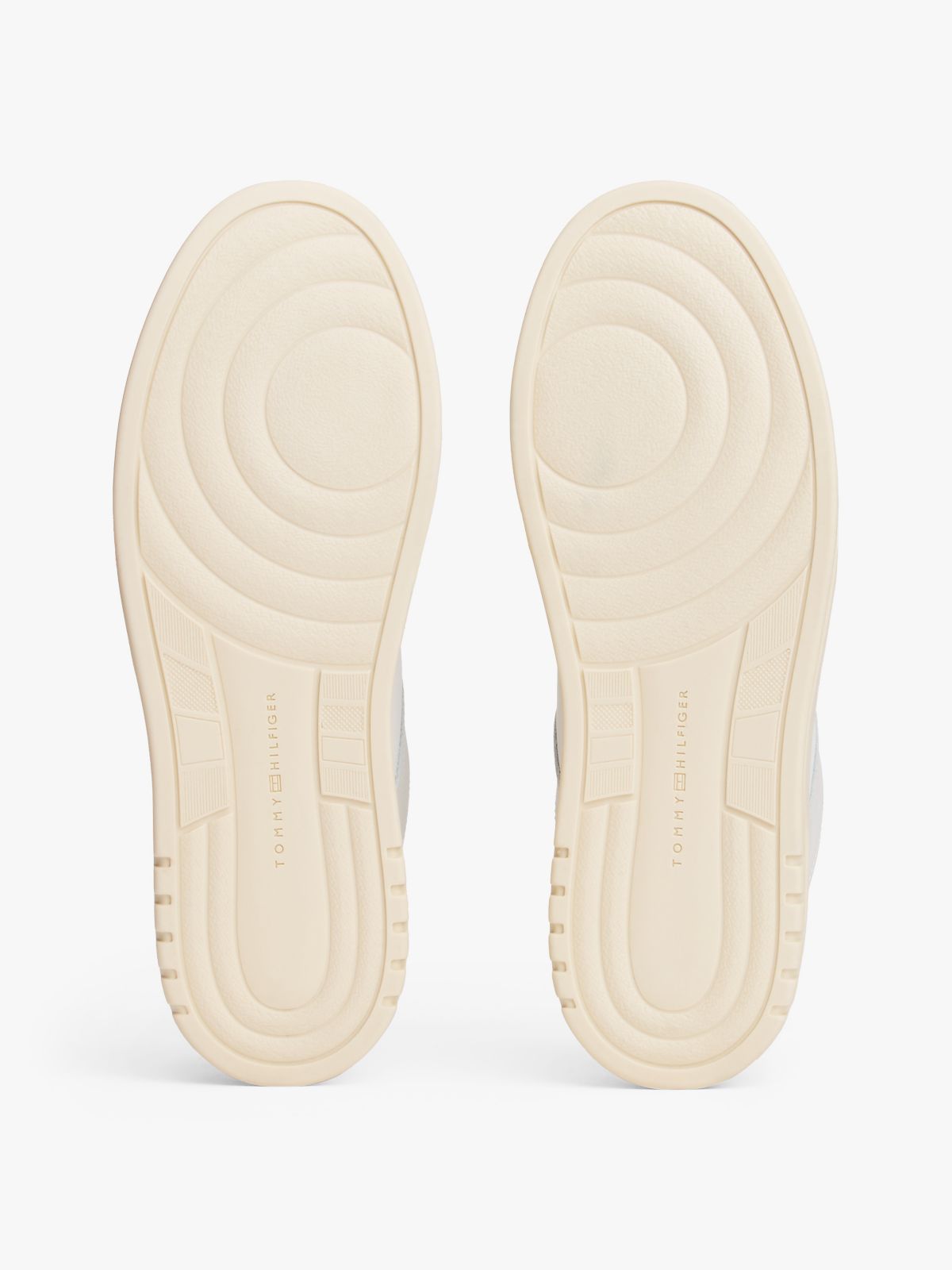 Mixed Texture Suede Cupsole Sneaker — Classic Beige