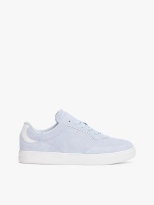 Suede Hilfiger Logo Sneaker, Breezy Blue