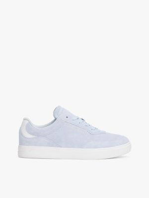 Suede Hilfiger Logo Sneaker, Breezy Blue