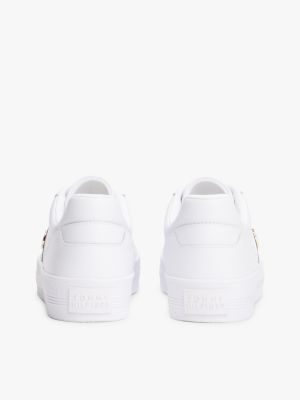 Webbed Logo Vulcanized Leather Sneaker | Tommy Hilfiger USA