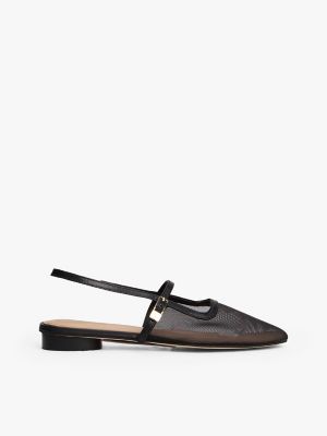 Mesh Slingback, Black