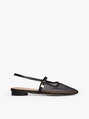 Mesh Slingback, Black