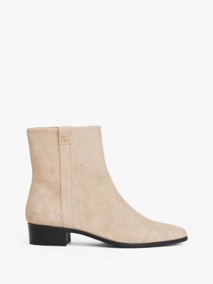 Suede Zip Ankle Boot, Horseradish