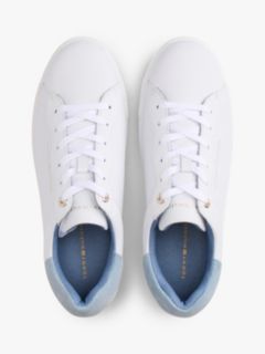 Leather Mix Platform Sneaker — White / Clear Water 3