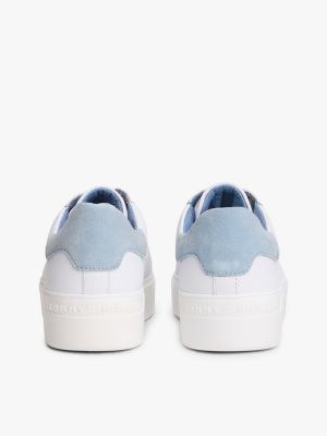 Женские кроссовки Tommy Hilfiger Leather Mix Platform, цвет: Белый / Прозрачный — фото 4