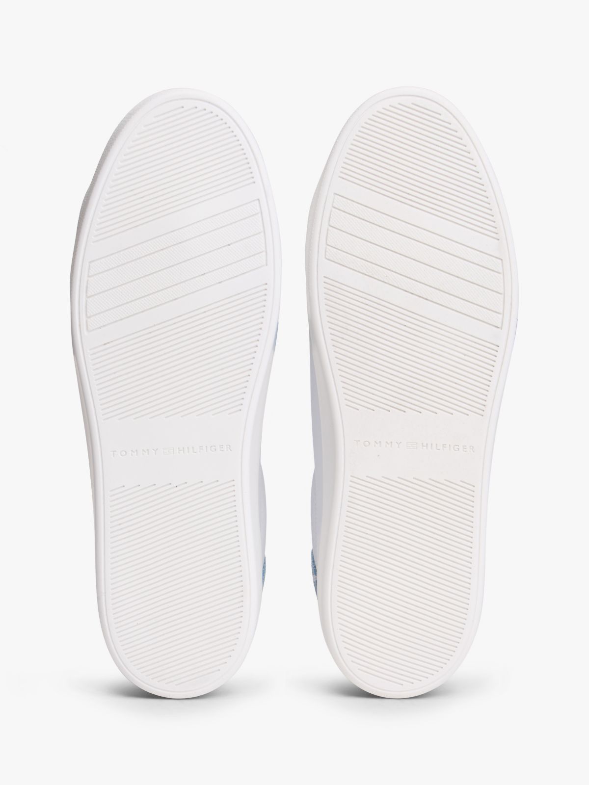 Leather Mix Platform Sneaker — White / Clear Water