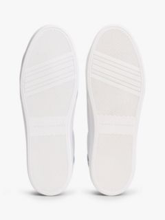 Leather Mix Platform Sneaker — White / Clear Water 5