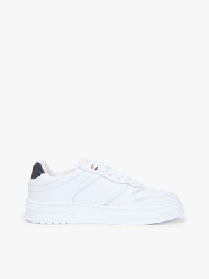 Smooth Leather Cupsole Sneaker, White