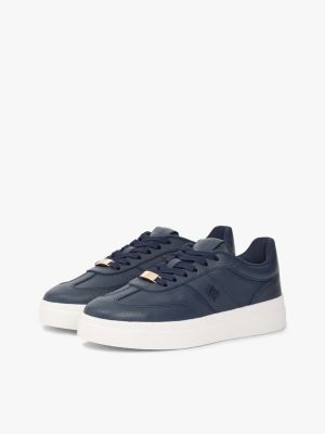 Женские кроссовки Tommy Hilfiger Pebbled Leather Court, цвет: Космический синий — фото 2