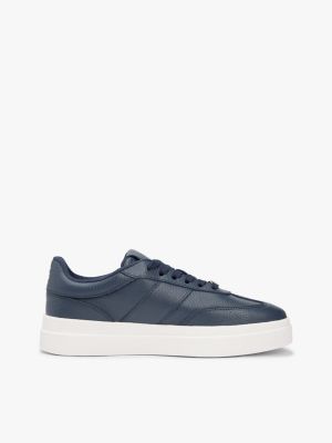 Женские кроссовки Tommy Hilfiger Pebbled Leather Court, цвет: Космический синий — фото 4