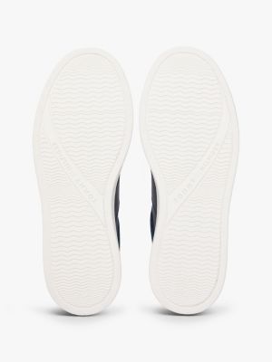 Женские кроссовки Tommy Hilfiger Pebbled Leather Court, цвет: Космический синий — фото 5