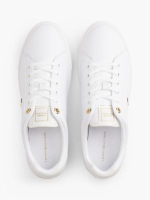 Leather Court Sneaker | Tommy Hilfiger Canada
