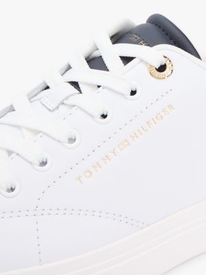Кроссовки Tommy Hilfiger Leather Cupsole, цвет: Красный / Белый — фото 6