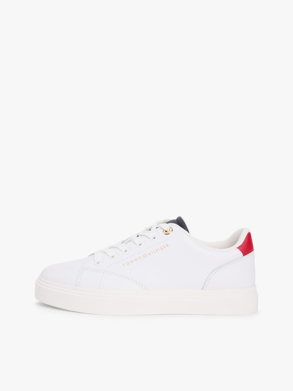Leather Cupsole Sneaker — Red / White / Blue