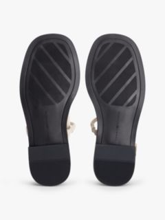 Metallic Accent Leather Sandal — Classic Beige 5