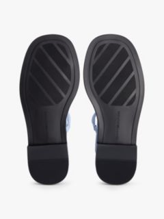 Metallic Accent Leather Sandal — Breezy Blue 5