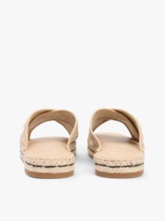 Raffia Espadrille Slide Sandal — Natural/Black 4