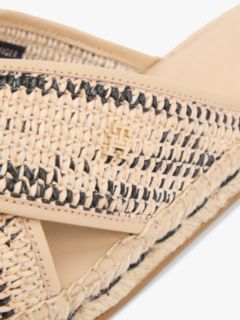 Raffia Espadrille Slide Sandal — Natural/Black 6