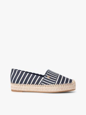 Stripe Canvas Platform Espadrille