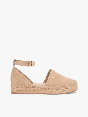 Suede Platform Espadrille, Safari Canvas