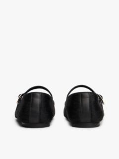 Calf Hair Leather Mary Jane Flat — Black 4