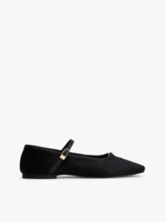 Calf Hair Leather Mary Jane Flat — Black 1