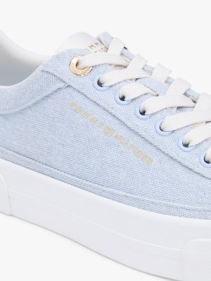 Женские кроссовки Tommy Hilfiger Canvas Platform, цвет: Синий — фото 6