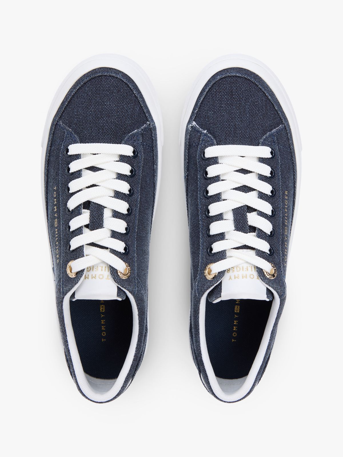 Canvas Platform Sneaker — Space Blue