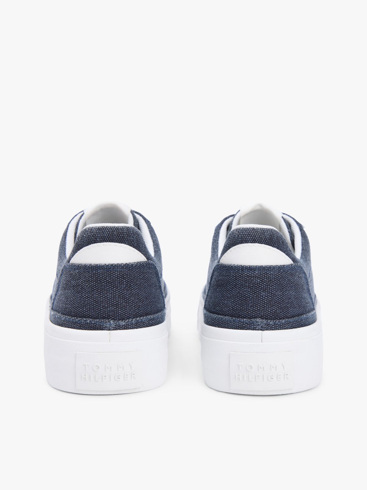 Canvas Platform Sneaker — Space Blue