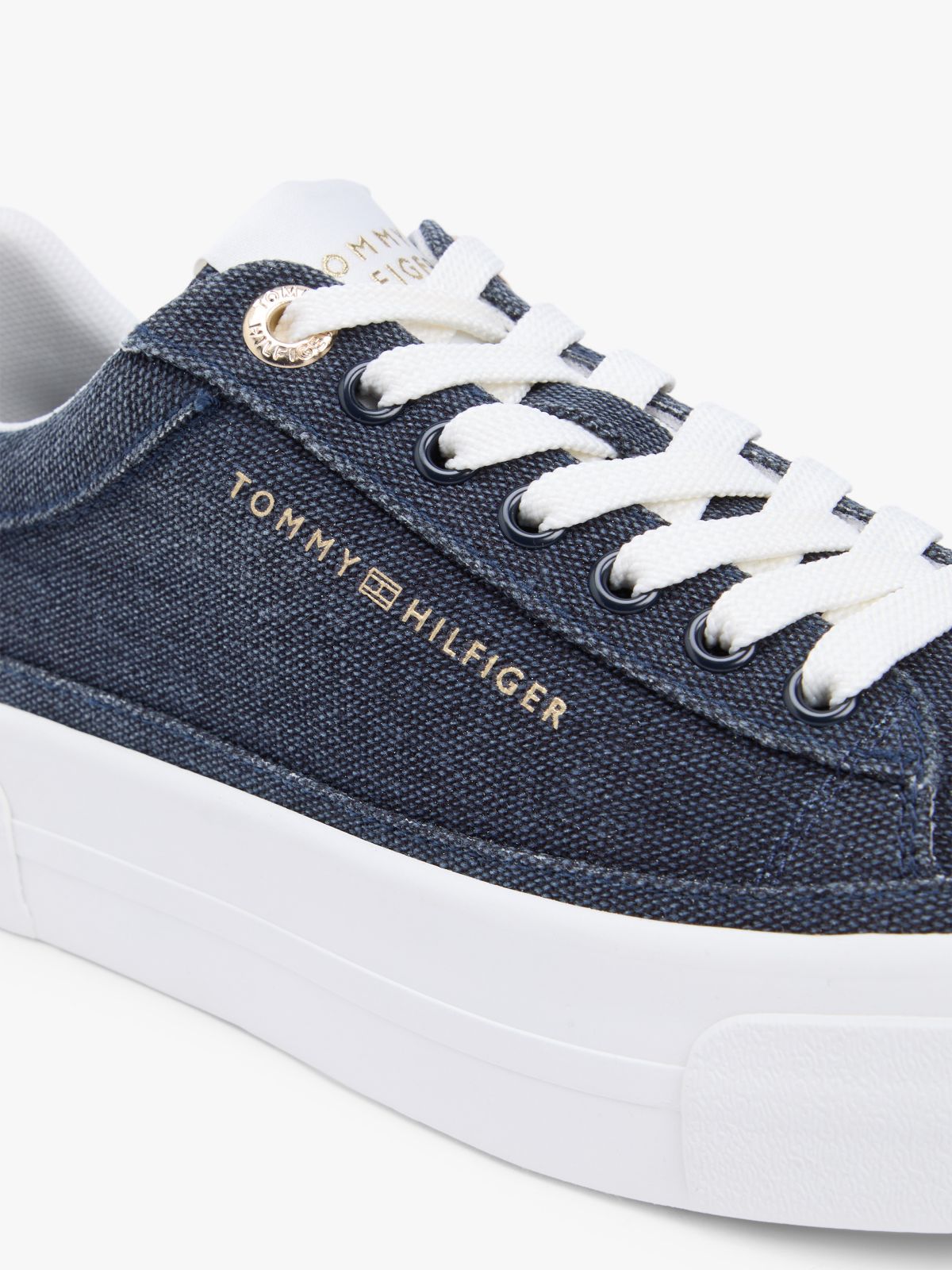 Canvas Platform Sneaker — Space Blue