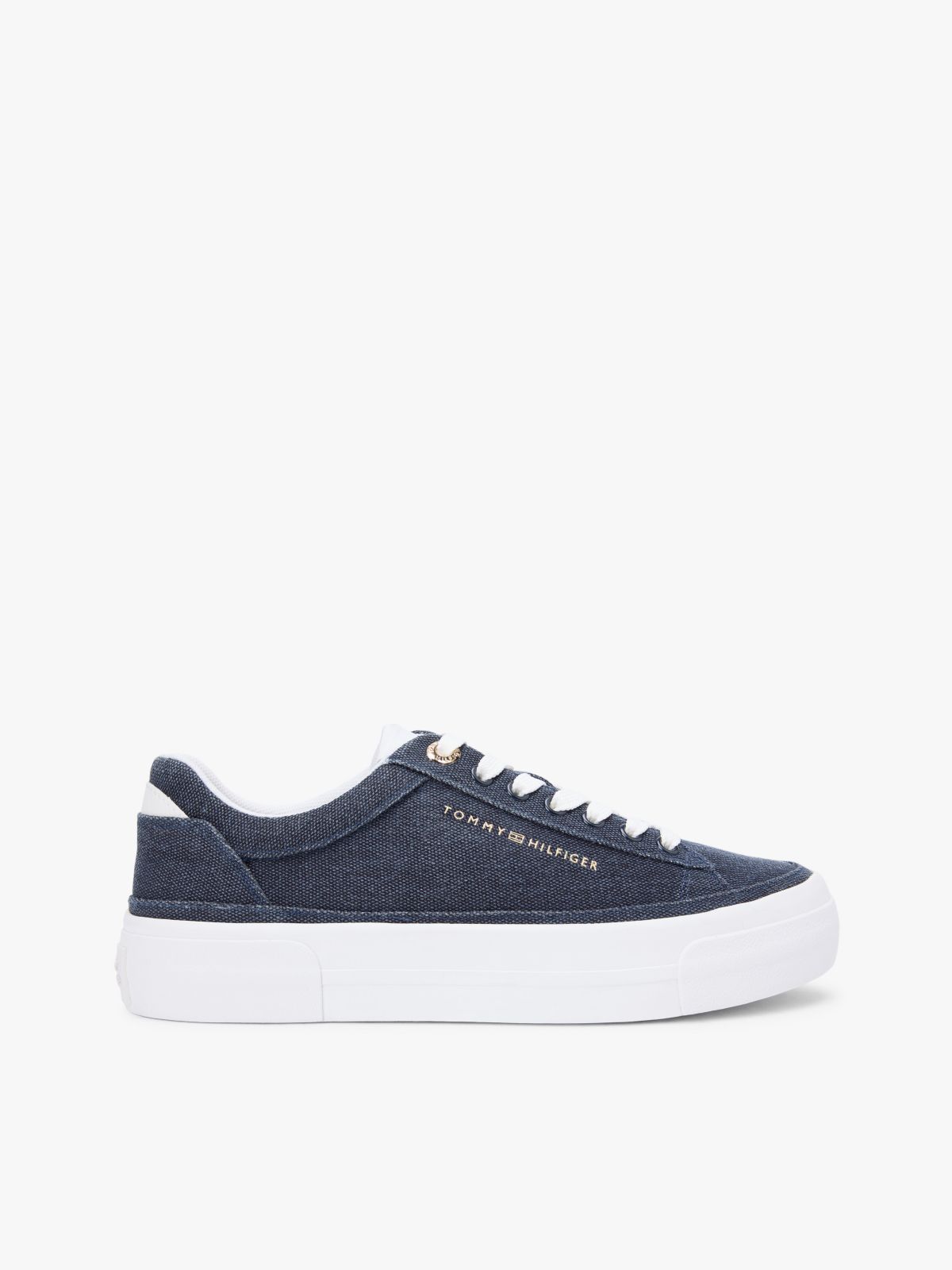 Canvas Platform Sneaker — Space Blue