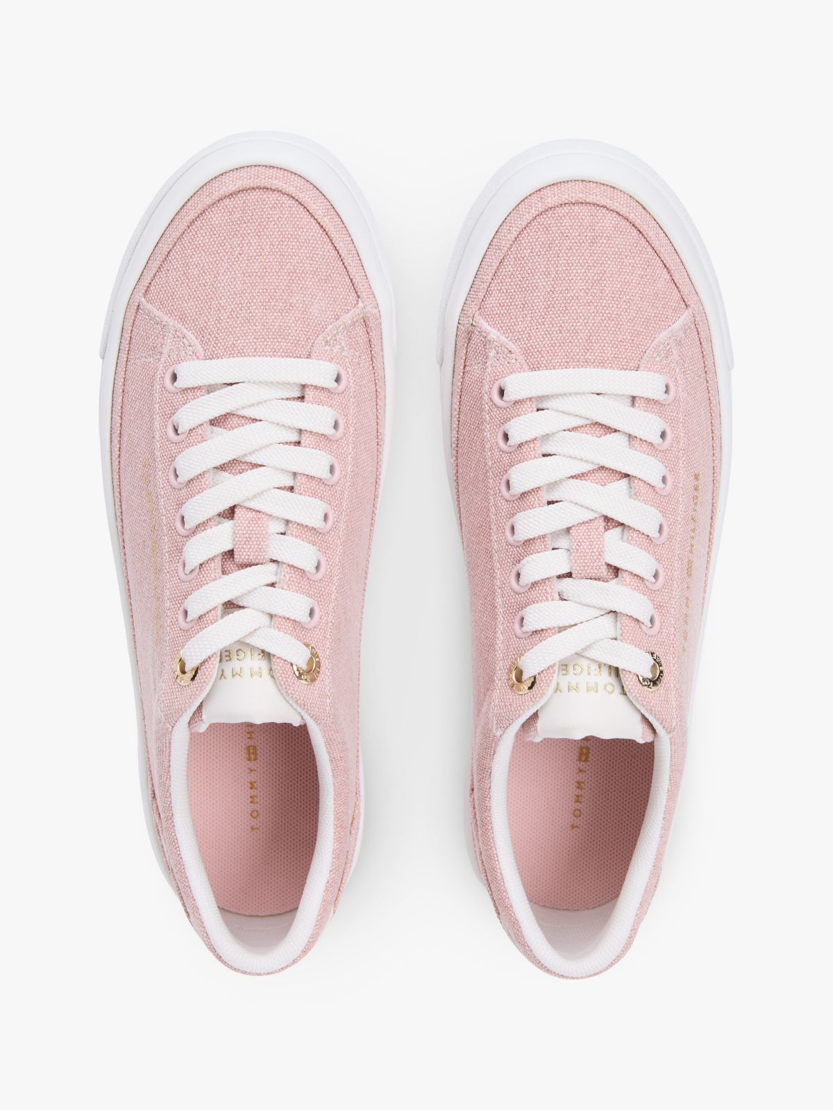 Canvas Platform Sneaker — Foggy Pink