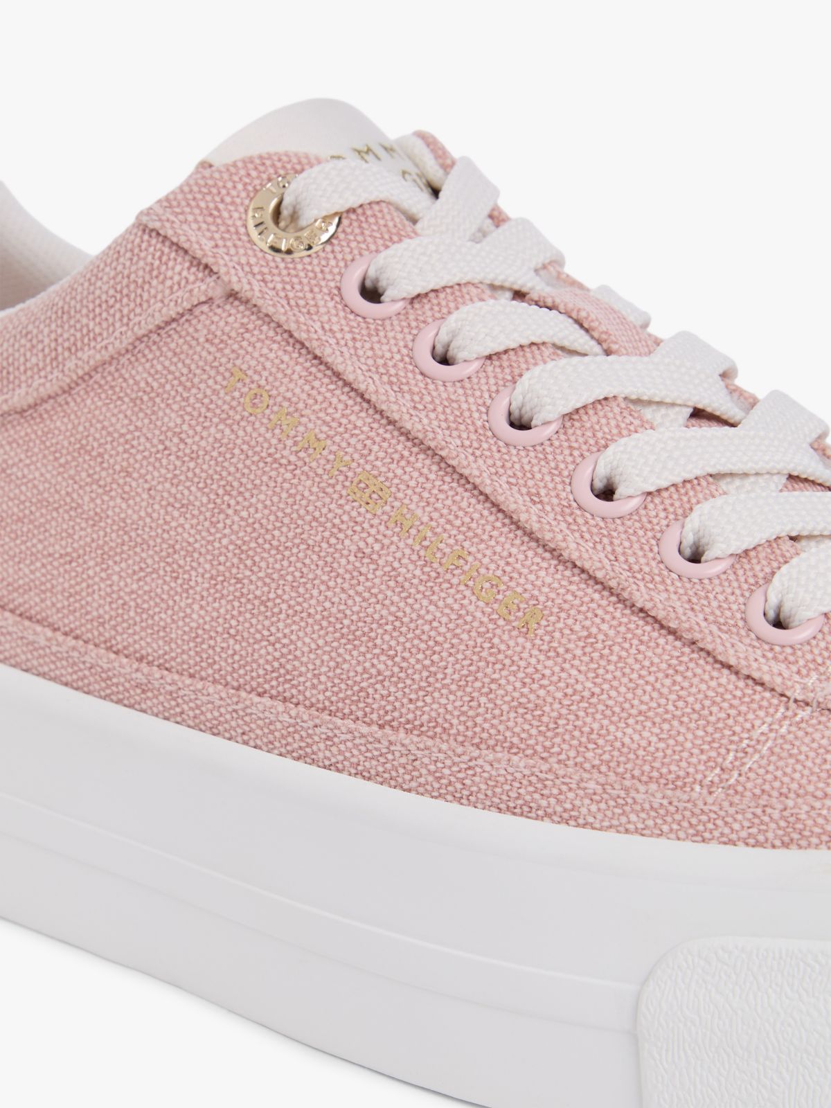 Canvas Platform Sneaker — Foggy Pink