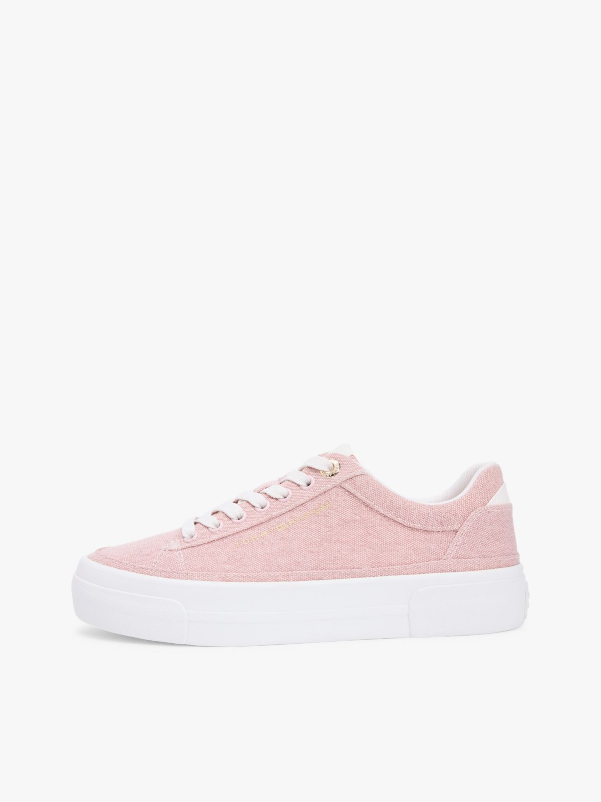 Canvas Platform Sneaker — Foggy Pink