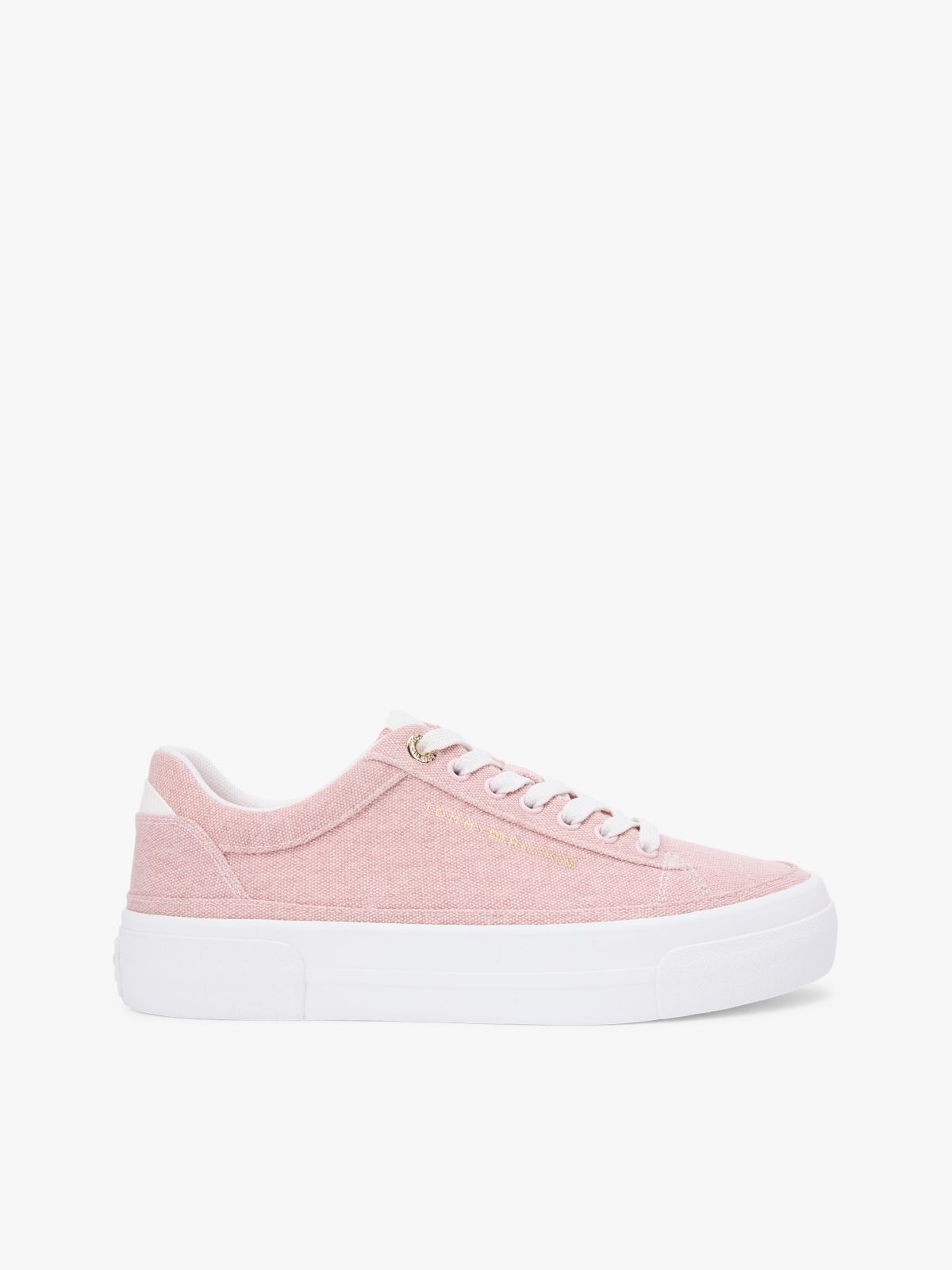Canvas Platform Sneaker — Foggy Pink