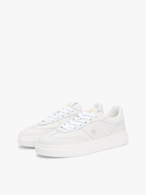 Женские кроссовки Tommy Hilfiger Platform Leather Court, цвет: Экрю — фото 2