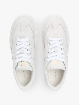 Женские кроссовки Tommy Hilfiger Platform Leather Court, цвет: Экрю — фото 3