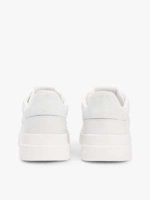 Женские кроссовки Tommy Hilfiger Platform Leather Court, цвет: Экрю — фото 4