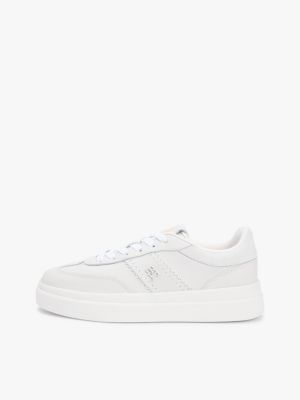 Женские кроссовки Tommy Hilfiger Platform Leather Court, цвет: Экрю — фото 7