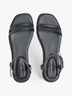Flat Leather Sandal — Black 3
