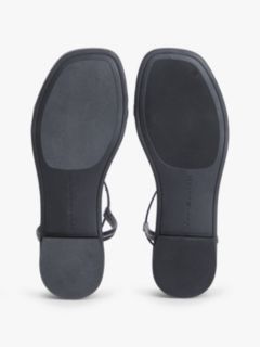 Flat Leather Sandal — Black 5