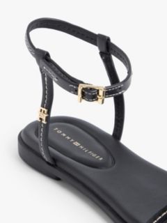 Flat Leather Sandal — Black 6