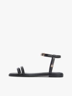 Flat Leather Sandal — Black 7