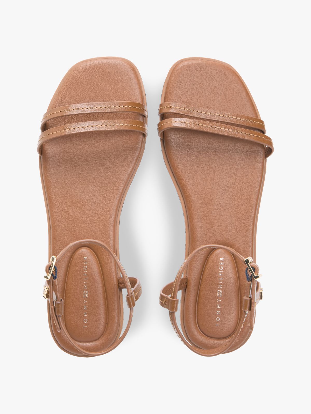 Flat Leather Sandal — Warm Bronze