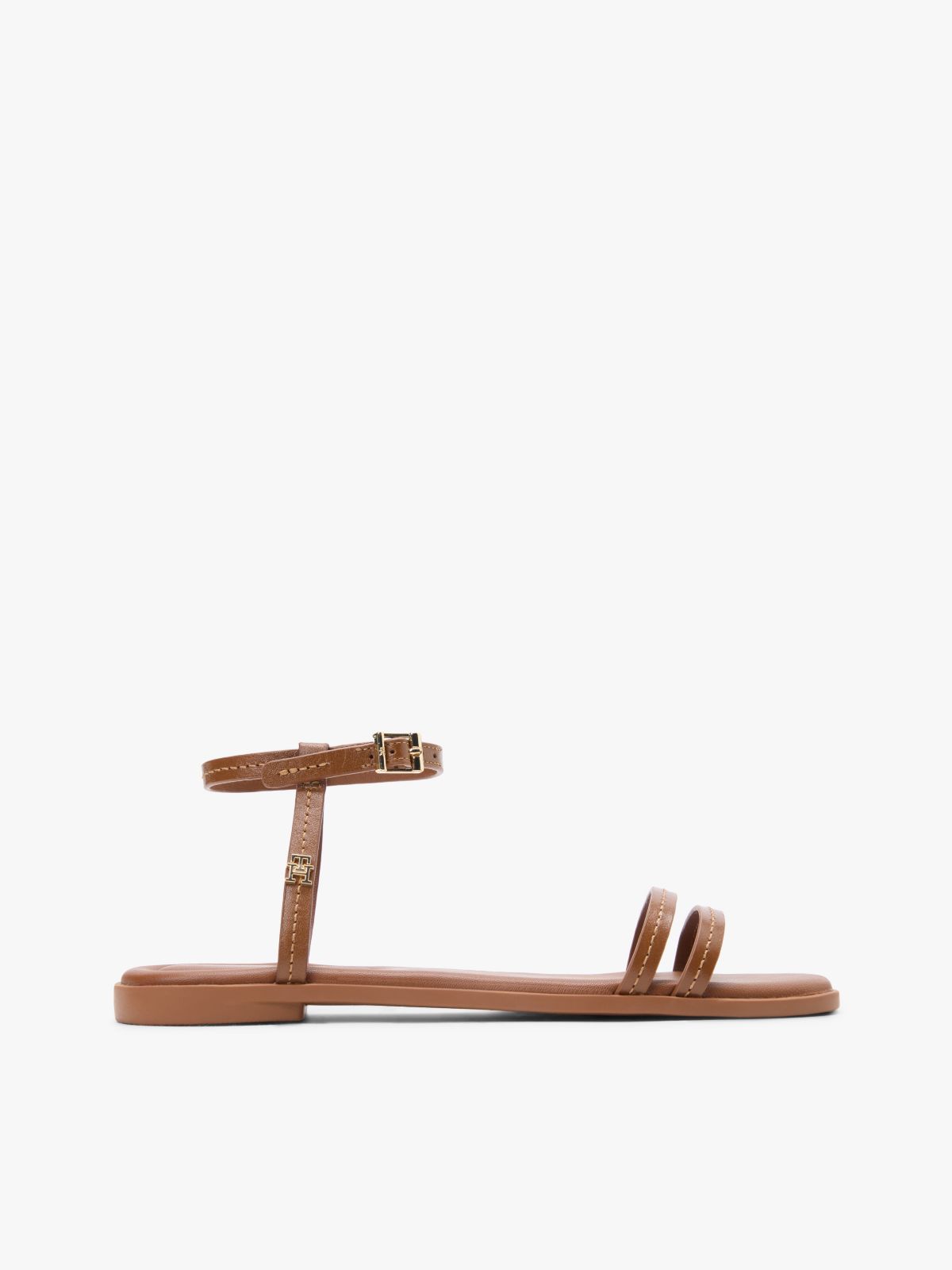 Flat Leather Sandal — Warm Bronze